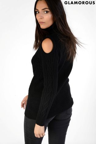 Glamorous Cold Shoulder Jumper